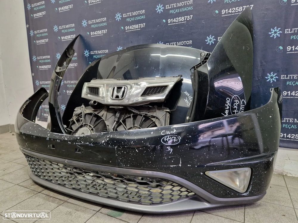 Frente completa usada HONDA CIVIC VIII 8 RESTYLE FN capot parachoques guardalamas oticas radiadores - 5