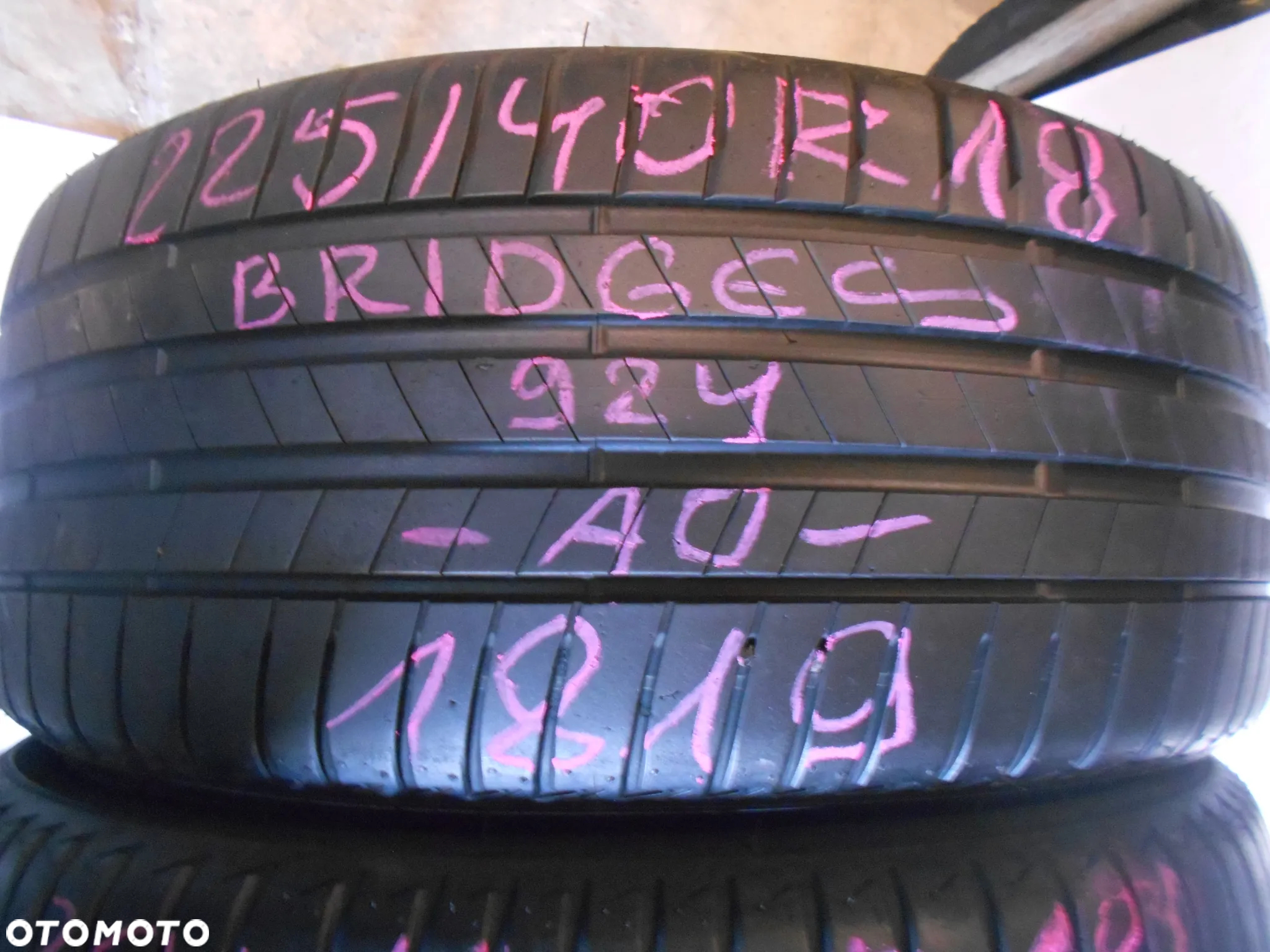 OPONY 225/40R18 BRIDGESTONE TURANZA T005 AO DOT 1819 7.2MM - 2