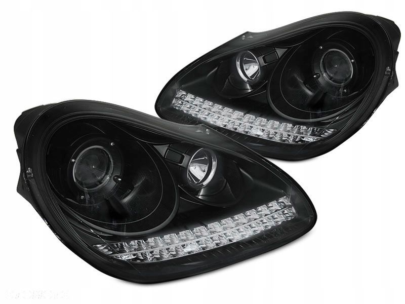 Lampy Porsche Cayenne 2002-06 Daylight Black Hid Xenon - 1