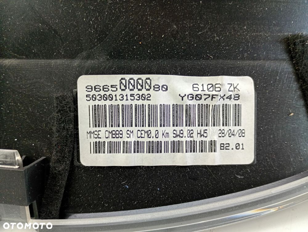 licznik zegary citroen berlingo II partner II 1.6 hdi 2008- 9665000080 - 6