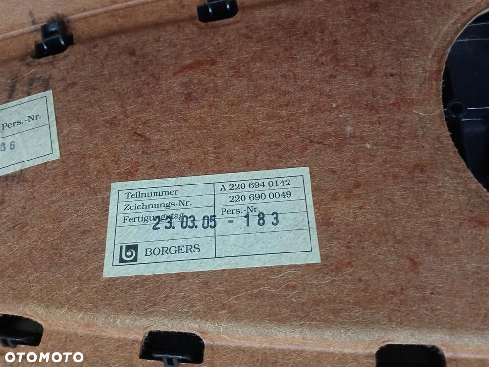 PÓŁKA TYLNA MERCEDES S KLASA W220 S320 - 3
