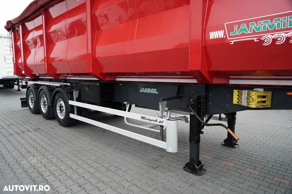 Janmil / BASCĂLĂ DIN OȚEL / 58 m³ / 2021 / HARDOX / AXE SAF / AXĂ RIDICABILĂ / PENTRU DEȘEURI - 9