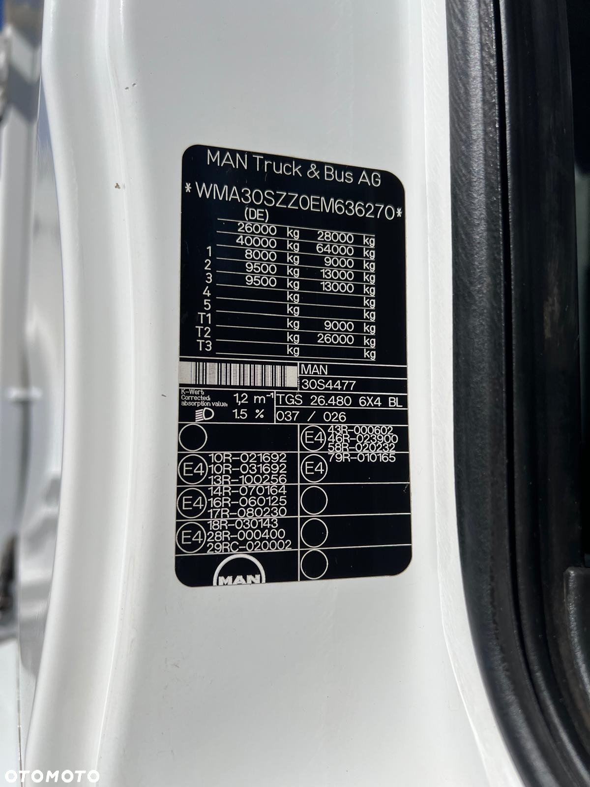 MAN 26.480 TGS wywrotka 3-str., 6x4, MEILLER, BORDMATIC, DO ZIMY, 280 t.km. EURO 5 - 18