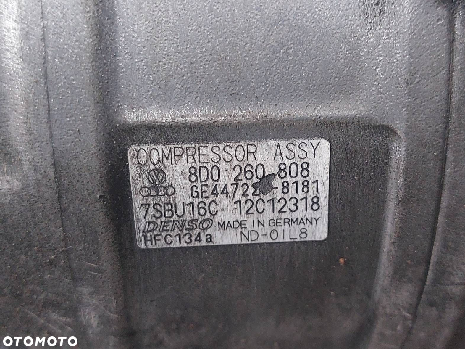 SPRĘŻARKA KOMPRESOR KLIMATYZACJI VW PASSAT B5 FL 1.9 TDI 8D0260808 - 3