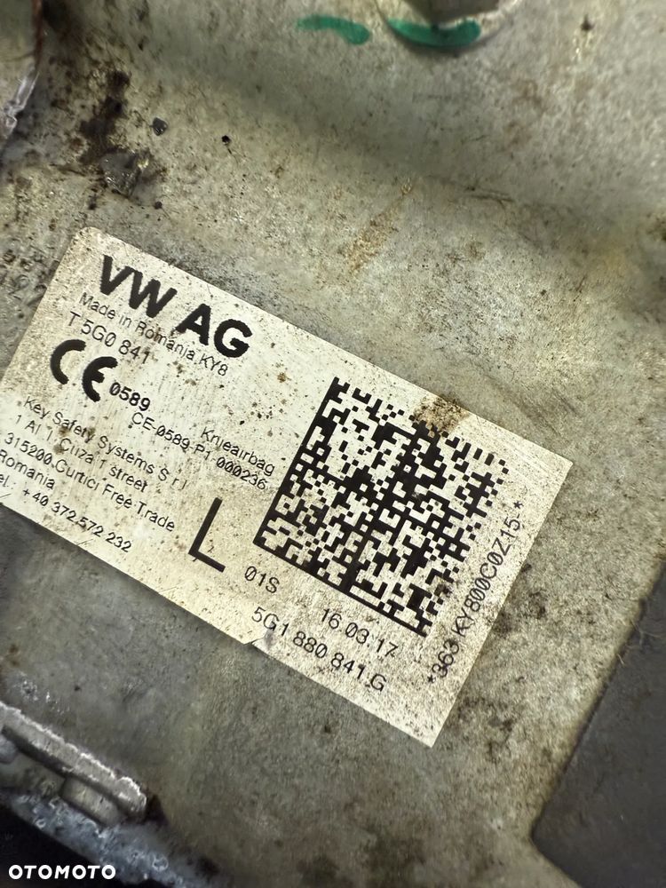 VW GOLF VII PODUSZKA AIRBAG KOLANOWA 5G1880841G DEMONTAŻ - 2