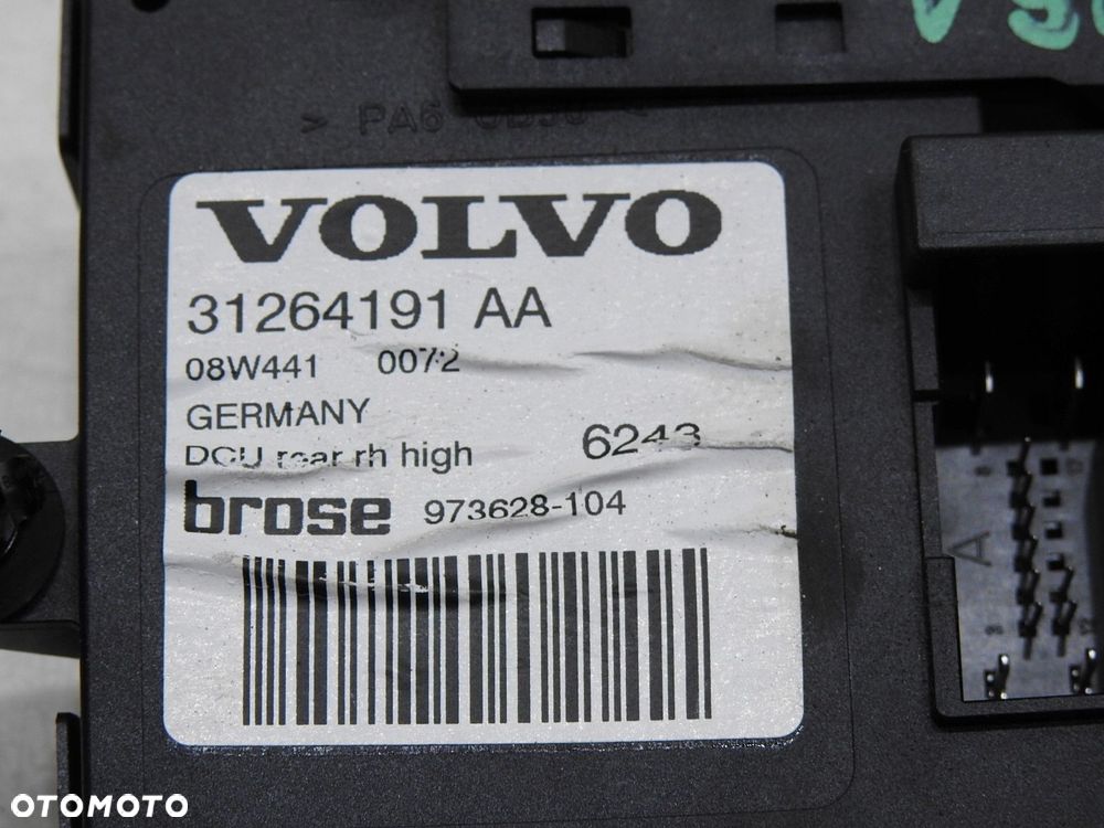 SILNICZEK SZYBY PRAWY TYŁ VOLVO V50 31264191AA - 5