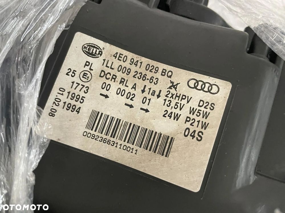 AUDI A8 D3 LIFT LAMPA LAMPY BI XENON KOMPLET 4E0941029BQ 4E0941030BQ - 6