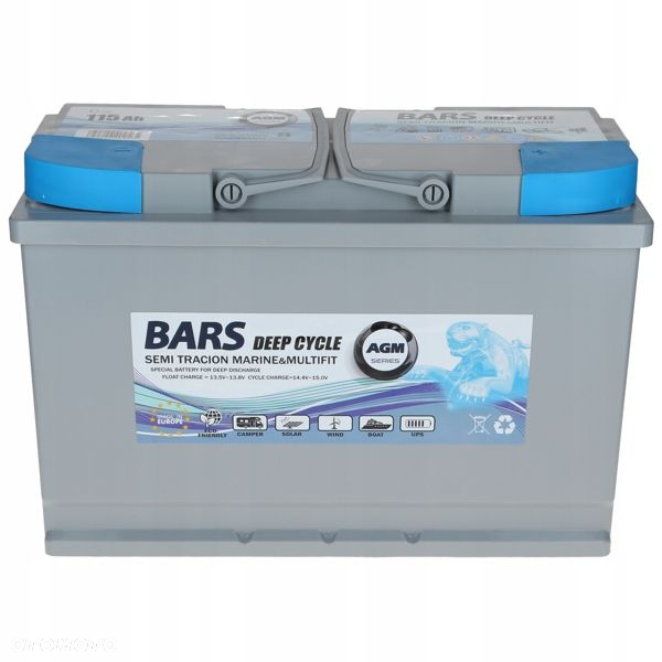 Akumulator Bars Marine AGM Deep Cycle 12V 115Ah - 2