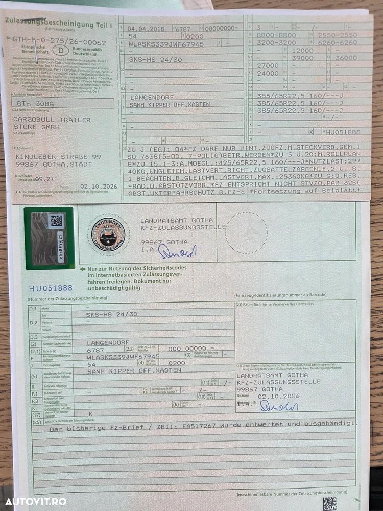 Langendorf SKS339, 28mc, Masa propie 6,2tone, 2018, axe BPW, axa liftabila, anv 70% ok, rulata DOAR IN GERMANIA, carte identitate RAR, scena vizitare, prelata, picioare sprijin, posibil leasing 2 ani, STARE FOARTE BUNA-PROMOTIE 17.900 EUR+Tva - 35