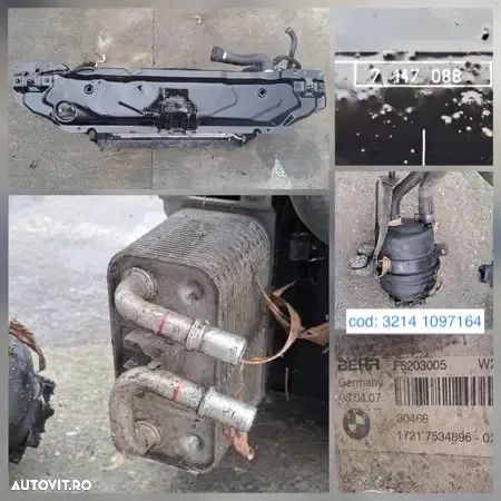 Brat cu bucsa de confort mare mic fata stg dr amortizor fuzeta radiator termoflot vas lichid servo BMW seria 5 E60+LCI E61+LCI - 5