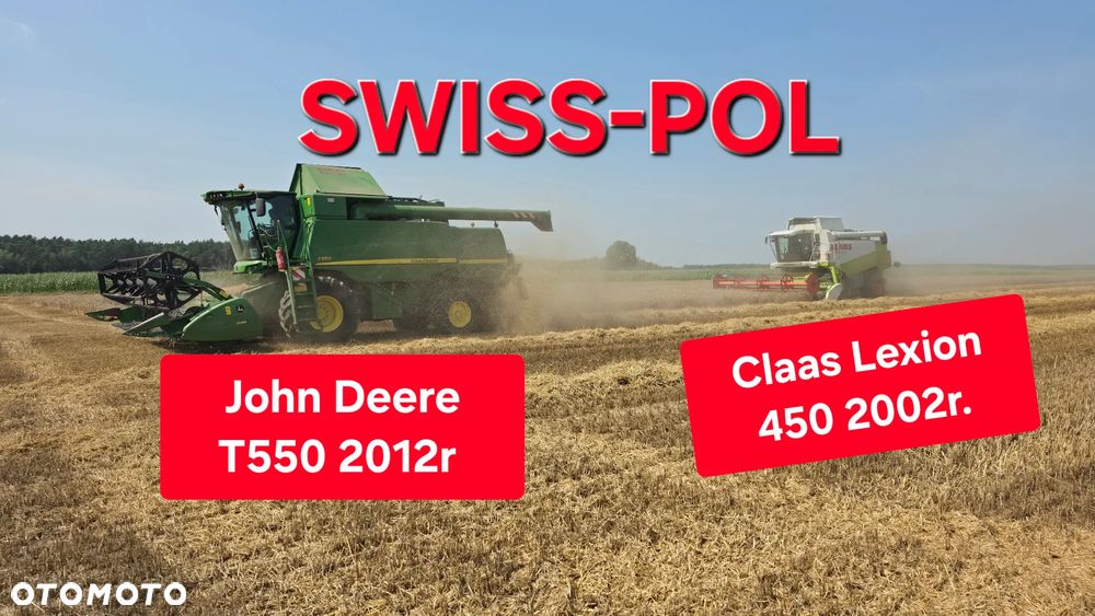 John Deere T550 Tylko 1460 Mtg 5.5m 618R Tucano 550  Kombajn do Zboża  Lexion 530 Tucano 450  Tucano 550 Lexion 520 JOHN 660 W650 T650 - 1