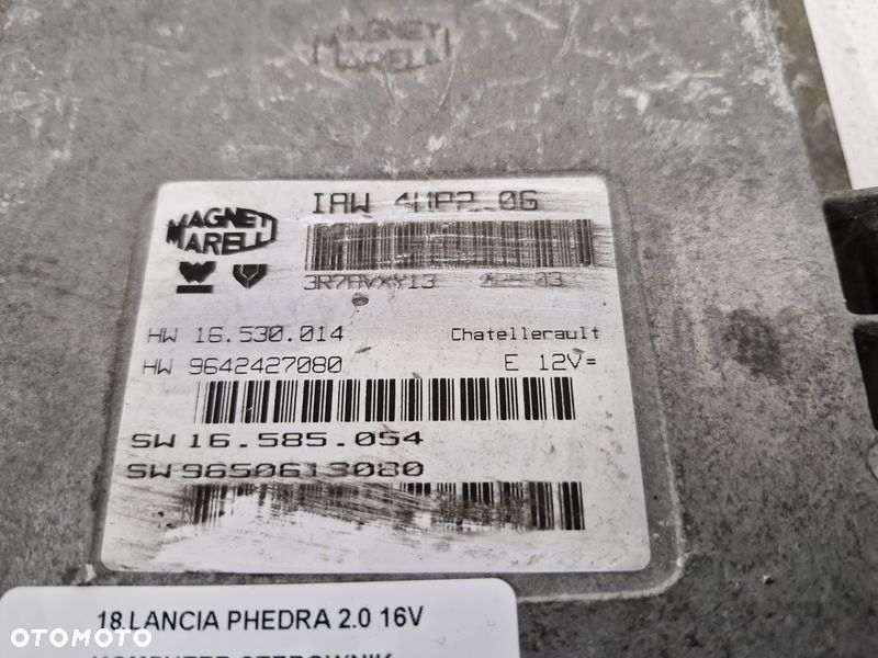 LANCIA PHEDRA 2.0 16V KOMPUTER STEROWNIK SILNIKA ECU 9642427080 - 2