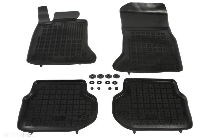Set covorase auto din cauciuc BMW Seria 5 F10/F11 din 12.2009-2012, presuri tip tavita marca Rezaw Plast