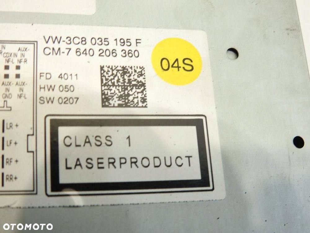 RADIO CD VW PASSAT B7 3C8035195F 7640206360 - 5