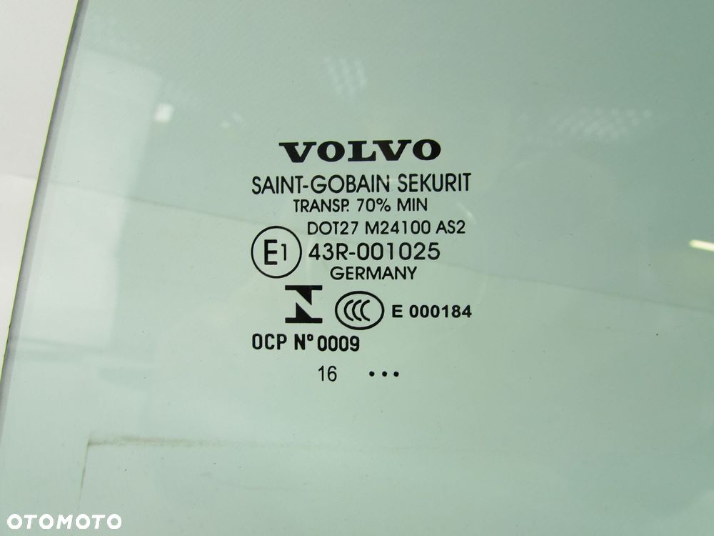 VOLVO V60 10-18 SZYBA BOCZNA DRZWI TYL LEWA 16R POMORSKIE - 7