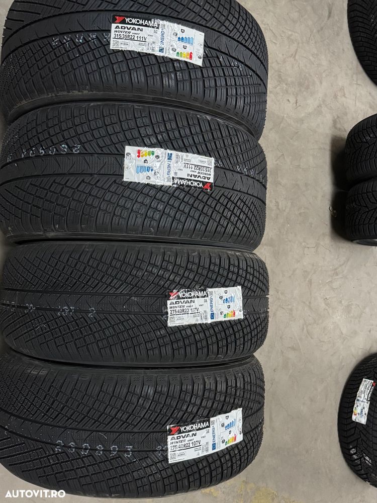 Vând set anvelope 275/40/22-315/35/22 Yokohama de iarnă noi - 1