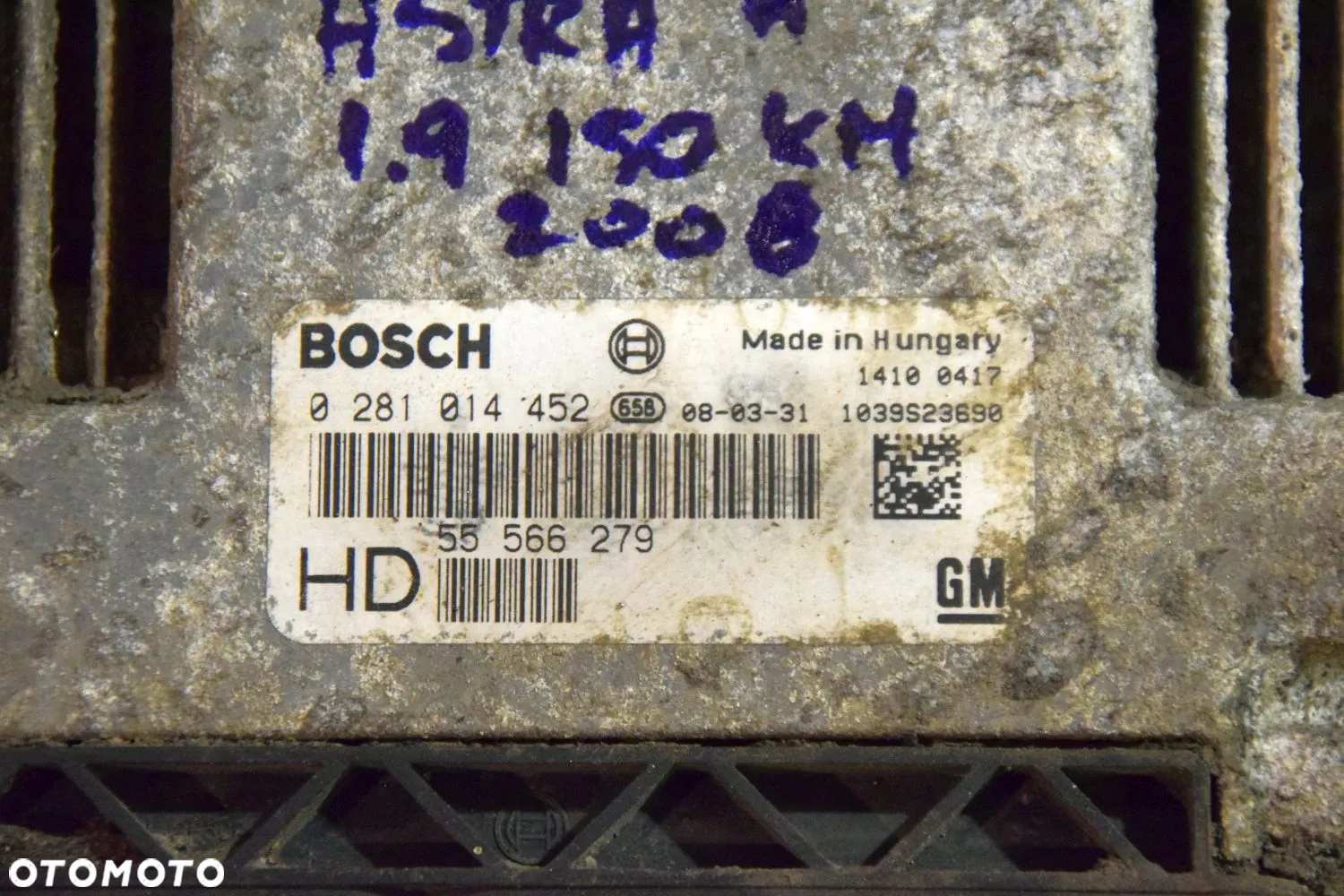 Opel Astra H 1.9 150KM Sterownik silnika komputer 0281014452 55566279 HD - 2