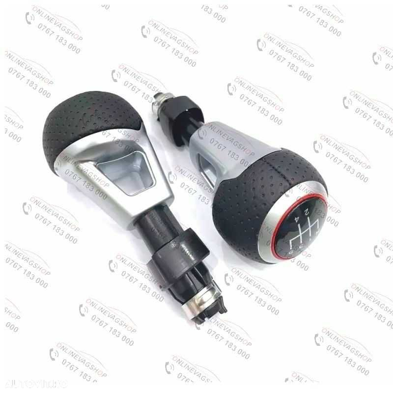 Nuca schimbator S line piele perforata Audi A3,A4 B6,B7,B8,A5,A6,Q5,TT - 2