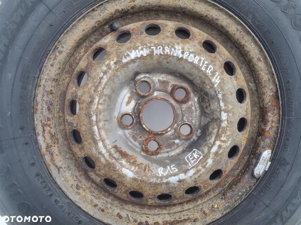 VW Transporter T4 KOŁO ZAPASOWE Zapas felga 205/70 R15C 6JX15H2 ET55 - 2