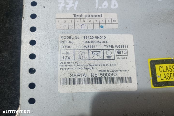 Radio cd 86120-0H010 Toyota Aygo 1 [2005 - 2008] Hatchback 5-usi 1.0 - 4