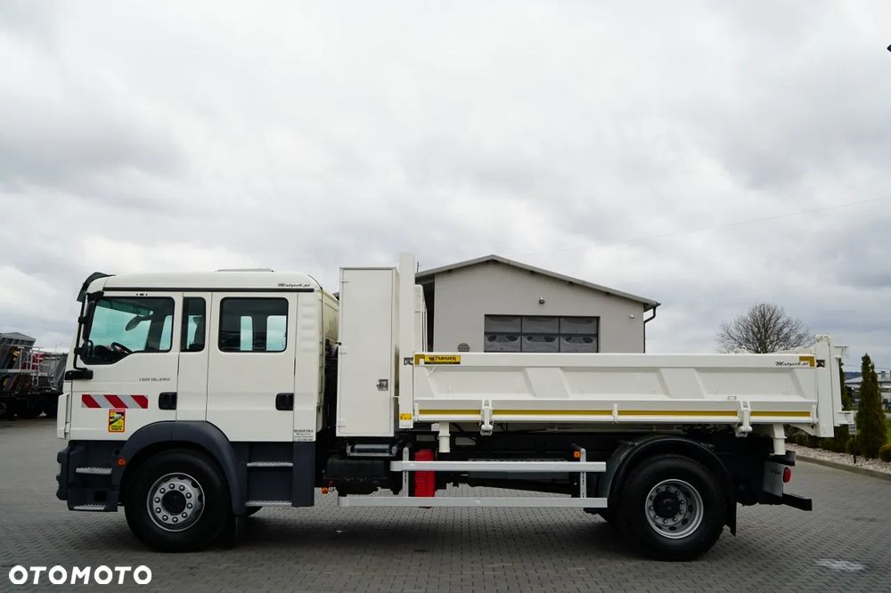 MAN TGM 18.340 / 4X2 / 3 STRONNA WYWROTKA / HYDROBURTA / BRYGADÓWKA 7 MIEJSC / BORDMATIC - 13
