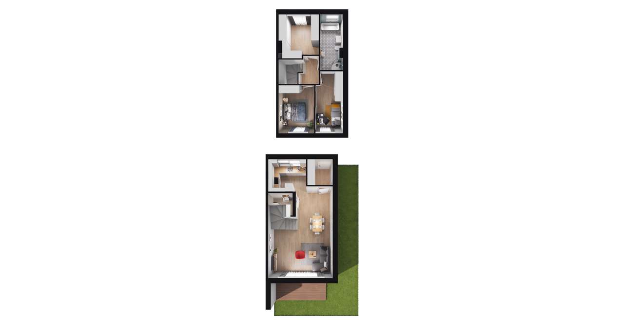 4-pokojowy dom 80m2 + ogródek Bezpośrednio - Pełny obrazek: 2/6