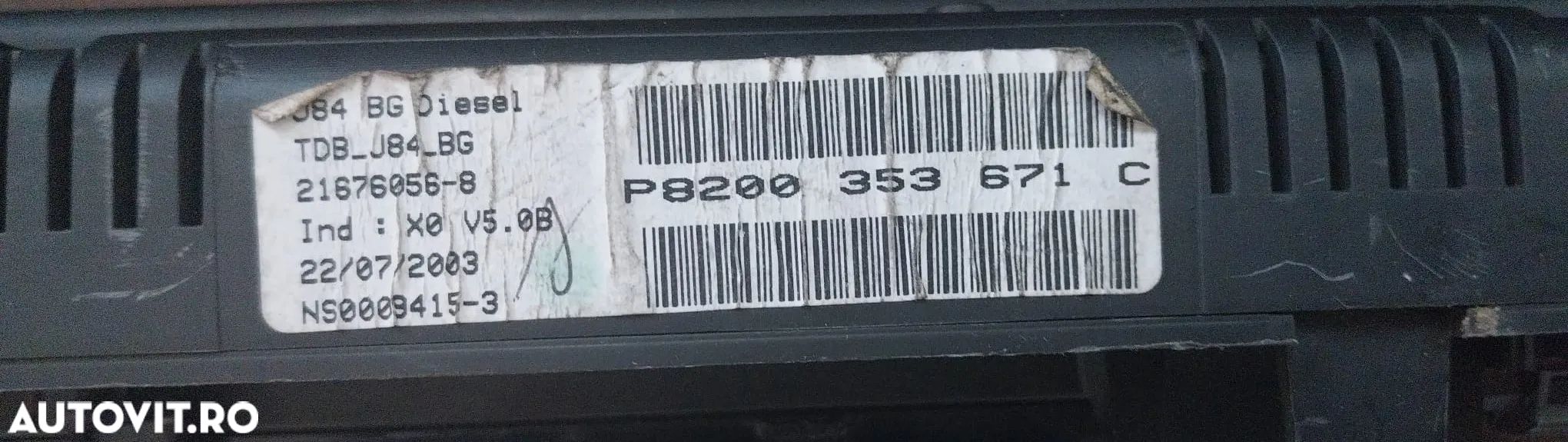 Ceas de bord Renault Grande Scenic 2 din 2003 P8200353671C - 1