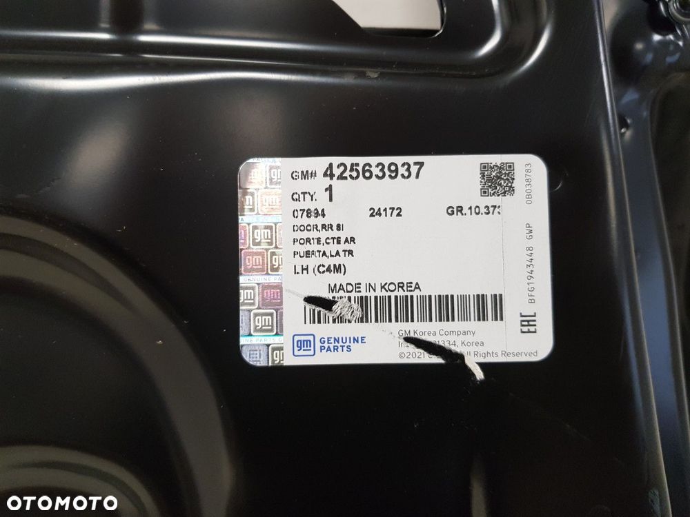 FABRYCZNIE NOWE ORYGINALNE DRZWI LEWE TYLNE LEWA TYŁ OPEL KARL 15-18 42563937 - 12