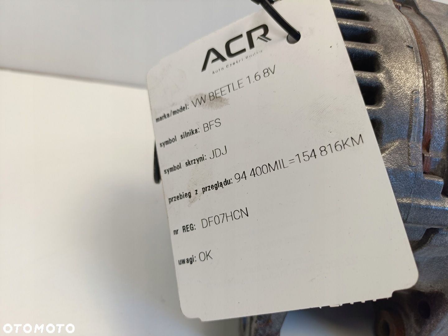 VW New Beetle 1.6 8V ALTERNATOR 70A 06A903026B - 7