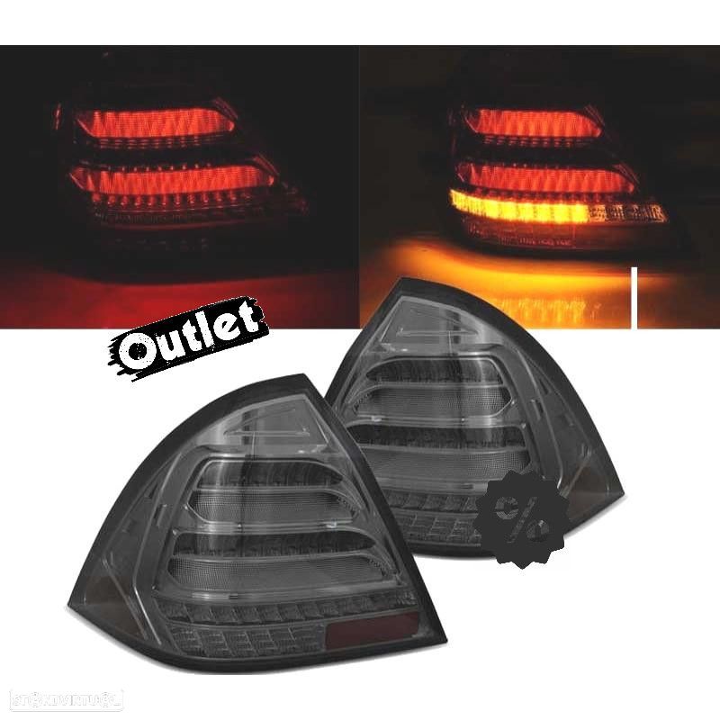 R014080C2 FAROLINS TRASEIROS PARA MERCEDES CLASE C W203 SEDAN 00-04 LED DINÁMICO - 1