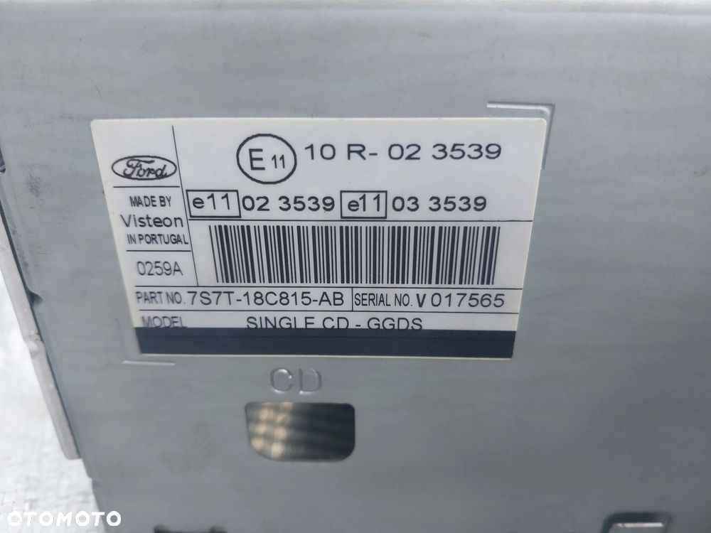 Radio Ford Mondeo Mk4 MK IV 10R-02 3539  7S7T-18C815-AB - 3
