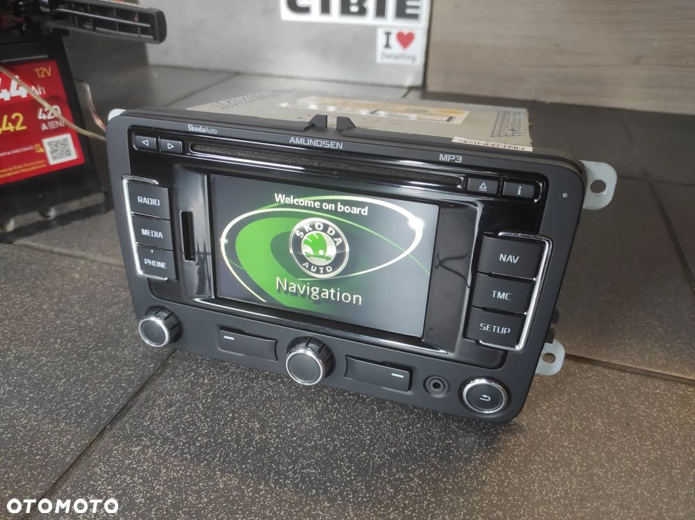 RADIO ODTWARZACZ NAWIGACJA SKODA OCTAVIA 2 SUPERB 2 RAPID FABIA 2 ROOMSTER 2 DIN RNS 310 3T0035191A ROZKODOWANE WYSYŁK!!!!! - 1
