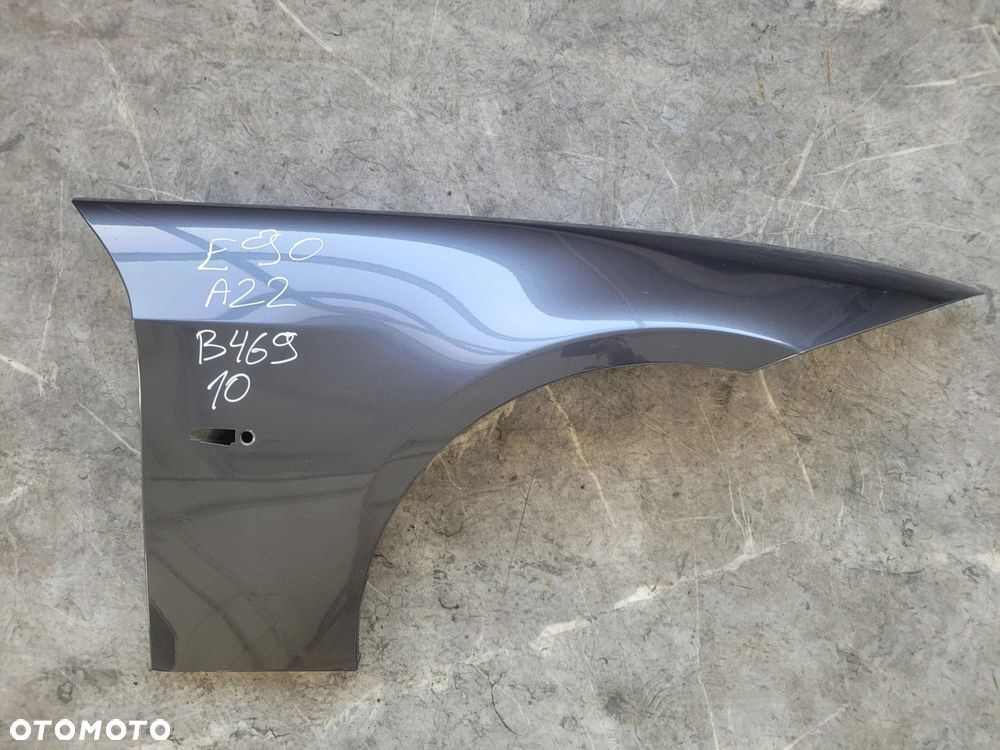 BŁOTNIK PRAWY PRZÓD PRZEDNI BMW 3 E90 E91 A22 SPARKLING GRAPHITE B469 - 1