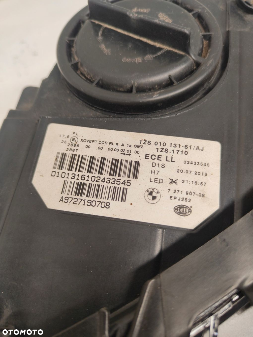 BMW 5 F10 SM XENON SKRĘTNY LAMPA LEWY PRZÓD 7271907 - 3