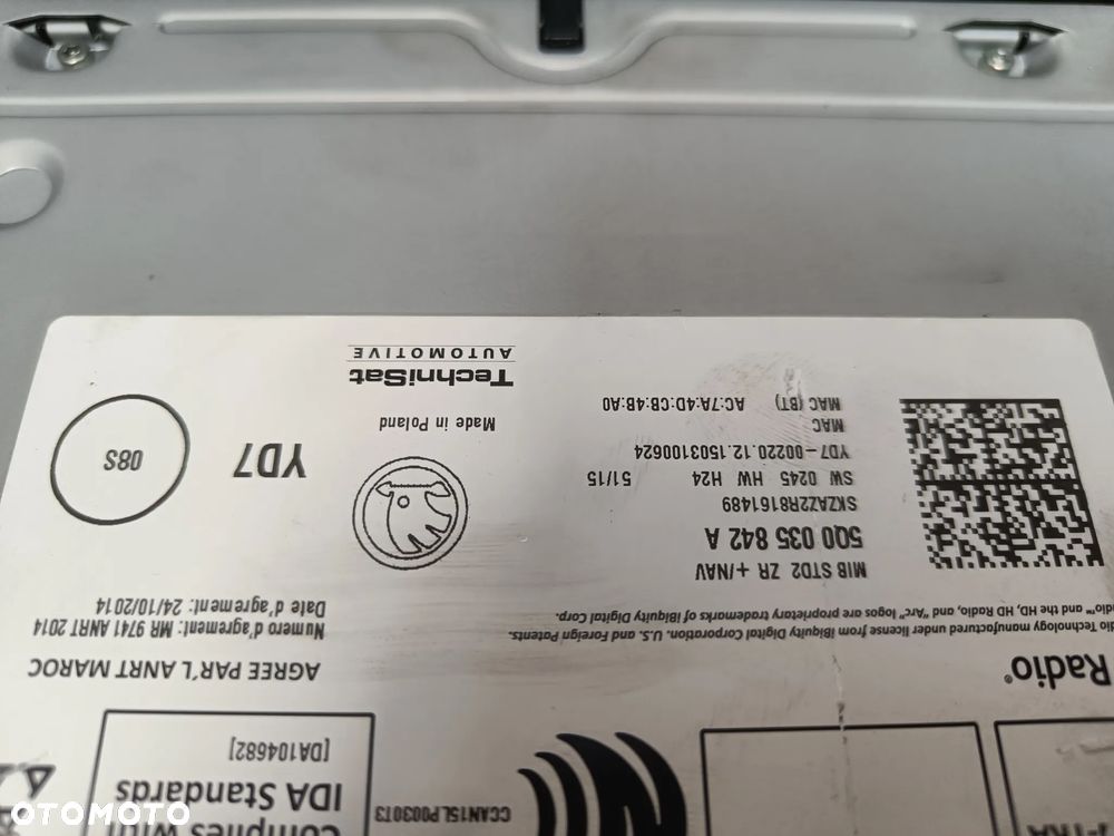 Radio Skoda Fabia 3 III Wyświetlacz Jednostka Czytnik 5Q0035842A 6V0919604 - 14