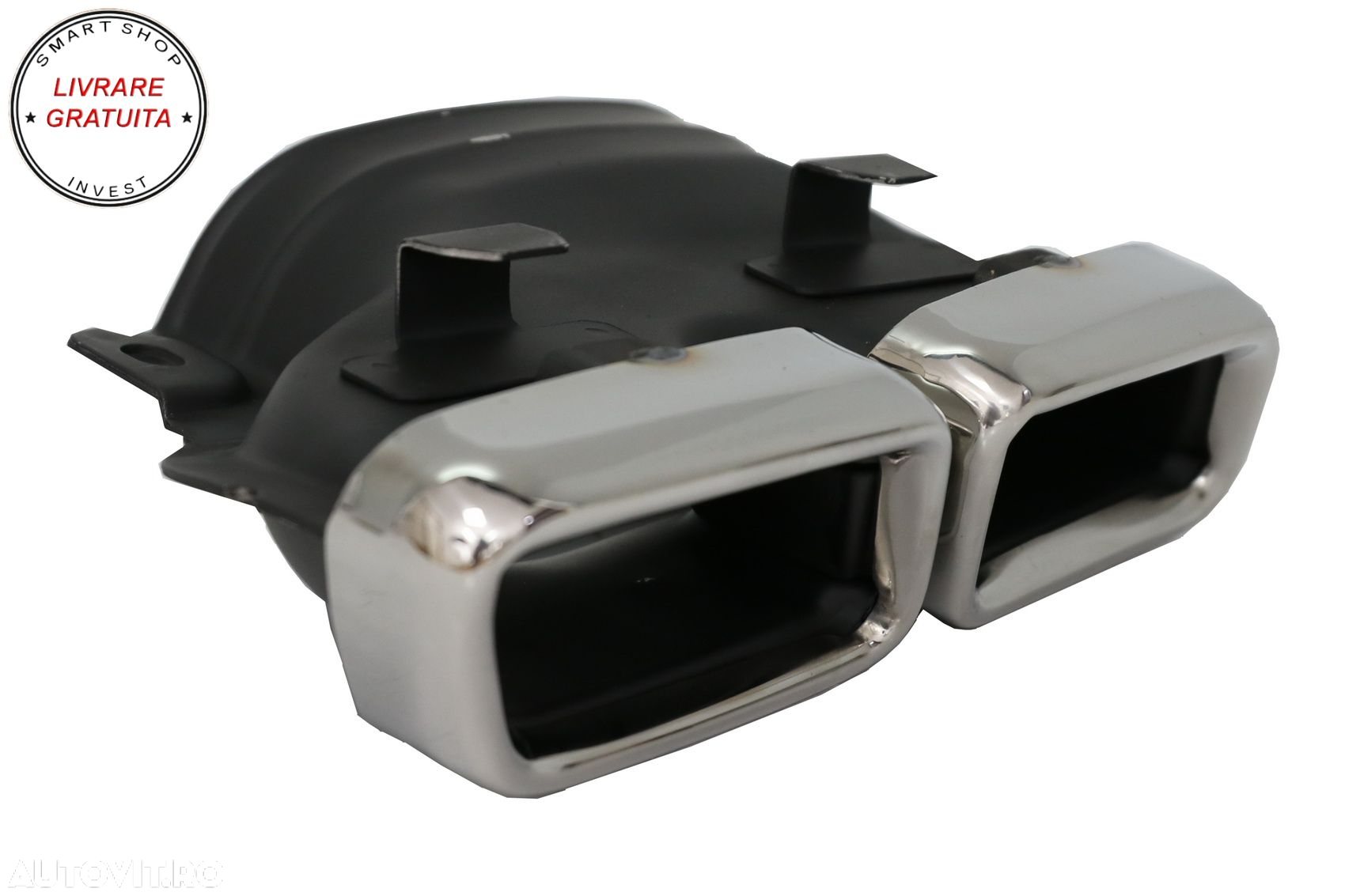 Difuzor Bara Spate cu Ornamente Evacuare Mercedes GLE W166 SUV Sport Line (2015-20- livrare gratuita - 10