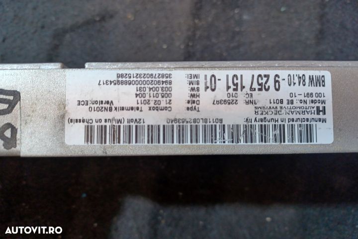 Modul combox 9257151 9257151 01 9257151 9257151 01 BMW Seria 5 F11 [2 - 4