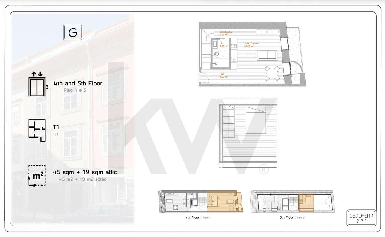 Apartamento T0 Duplex em empreendimento novo no Porto - Grande imagem: 4/6