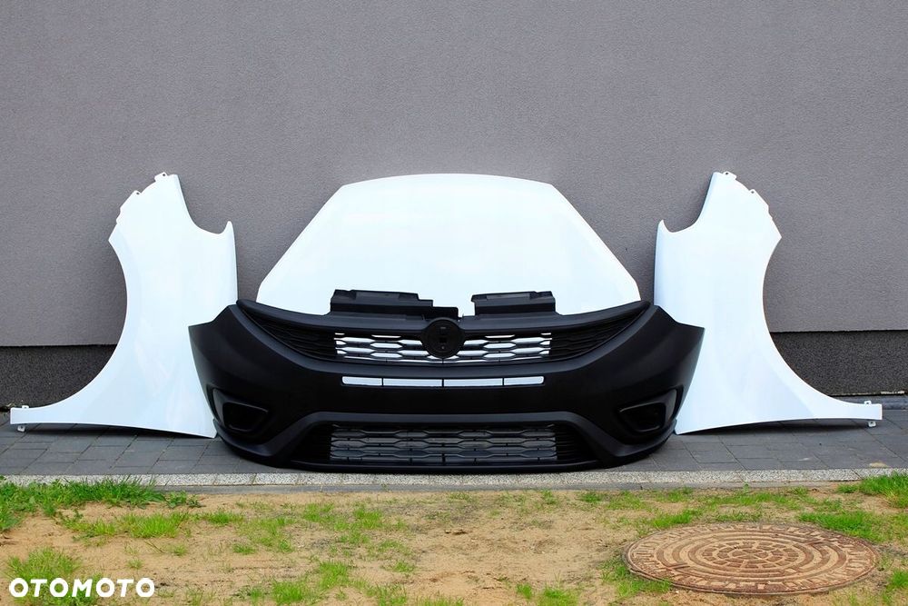 ZDERZAK PRZEDNI PRZÓD FIAT DOBLO II LIFT 15-22 CZARNY STRUKTURA - 5