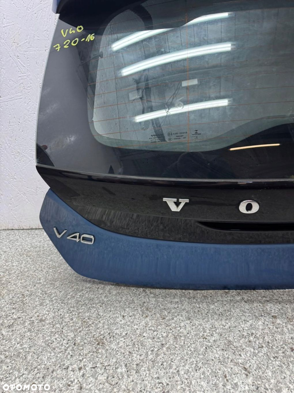 KLAPA BAGAŻNIKA TYŁ TYLNA VOLVO V40 II 2015-2019 720-16 - 9