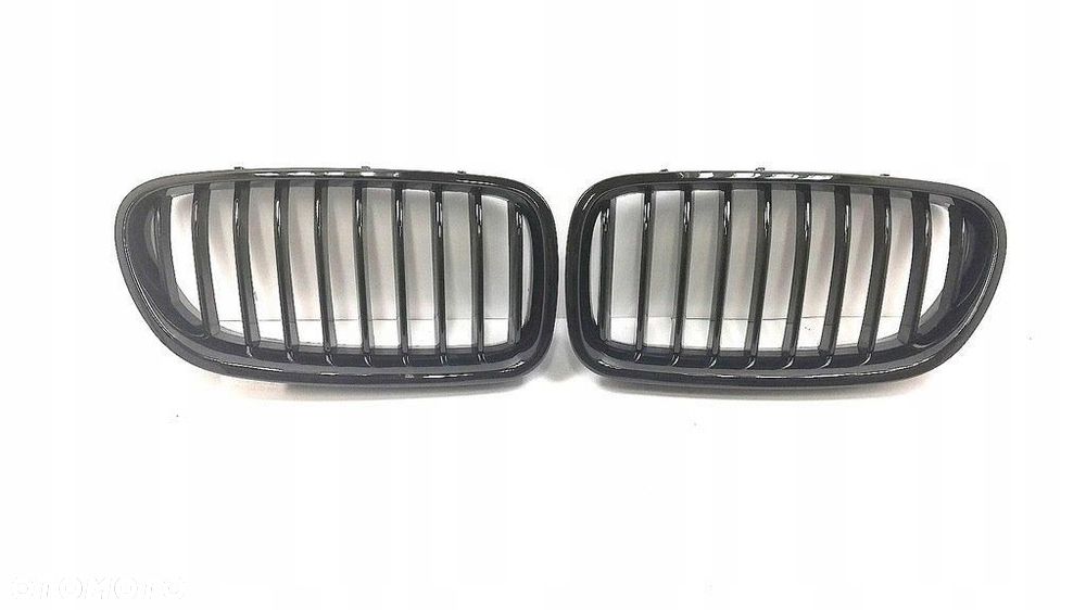atrapa grill kratki nerki kpl czarny połysk bmw 5 f10 f11 2010 -2017 lift - 1