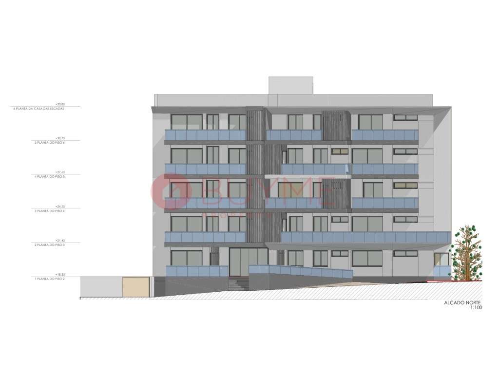 Terreno Urbano com Projeto Aprovado para 46 Apartamentos em Quarteira - Grande imagem: 2/10