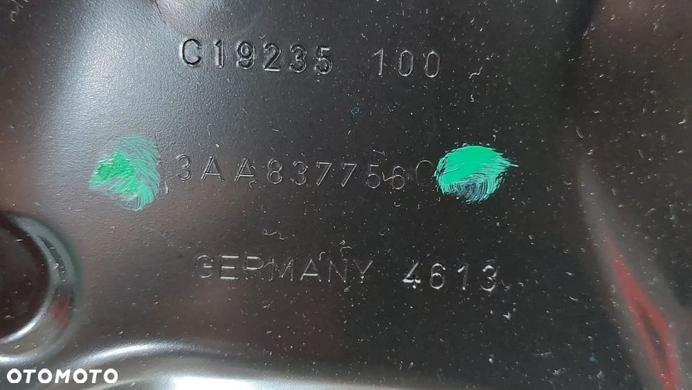 MECHANIZM PODNOSZENIA SZYBY PRAWY PRZÓD VW PASSAT B7 R2013 2,0 TDI NR 3AA837756C - 2