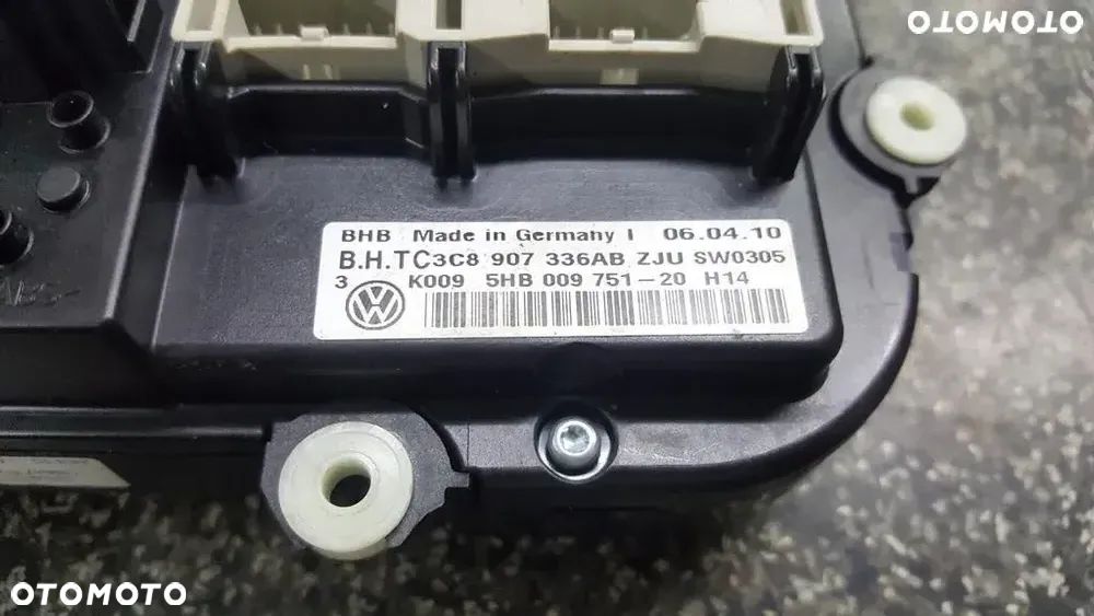 STEROWANIE PANEL KLIMATYZACJI VW GOLF 6 TIGUAN PASSAT TOURAN 3C8907336AB - 2