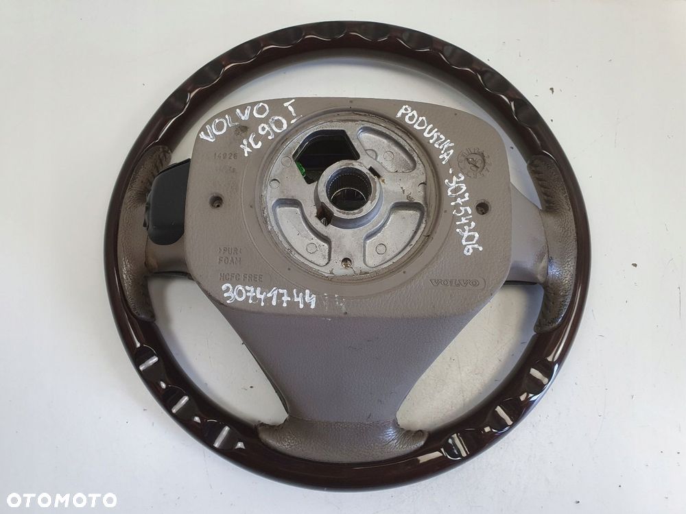 Volvo XC90 I lift DREWNIANA KIEROWNICA drewno SKÓRZANA skóra multifunkcja - 10