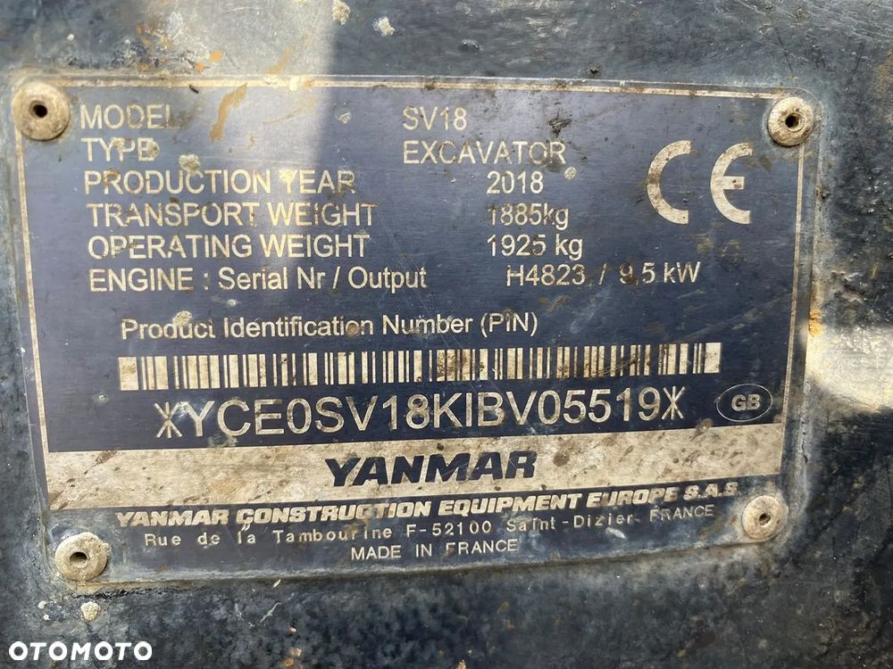 Yanmar SV 18 / 2018 / 2 łyżki / 1,9 t / Piękne - 25