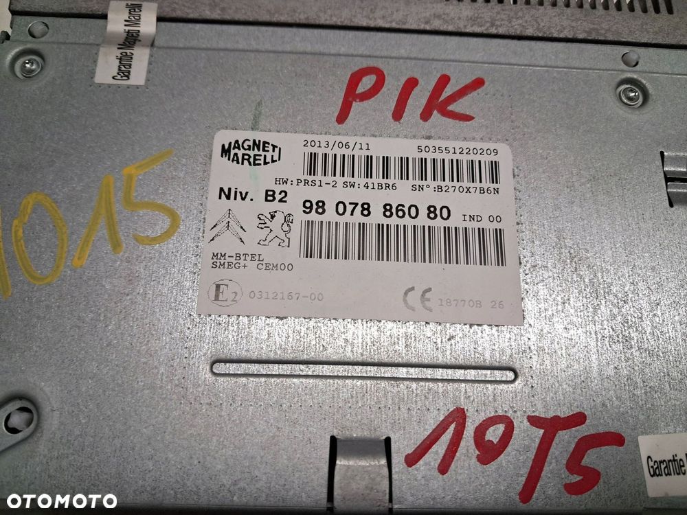 citroen c4 picasso ii radio 9807886080 - 3