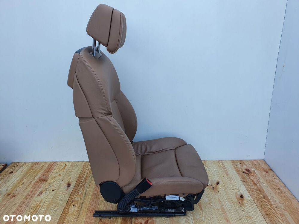 BMW F01 FOTEL FOTELE KOMPLET FOTELI DVD RUDE SKÓRY - 8