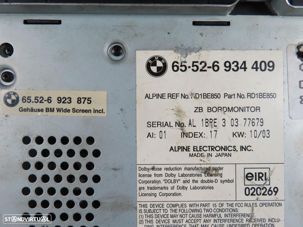 Sistema / Unidade de navegação DVD com CC Usado / Original BMW 3 (E46)/BMW 3 Cou... - 5