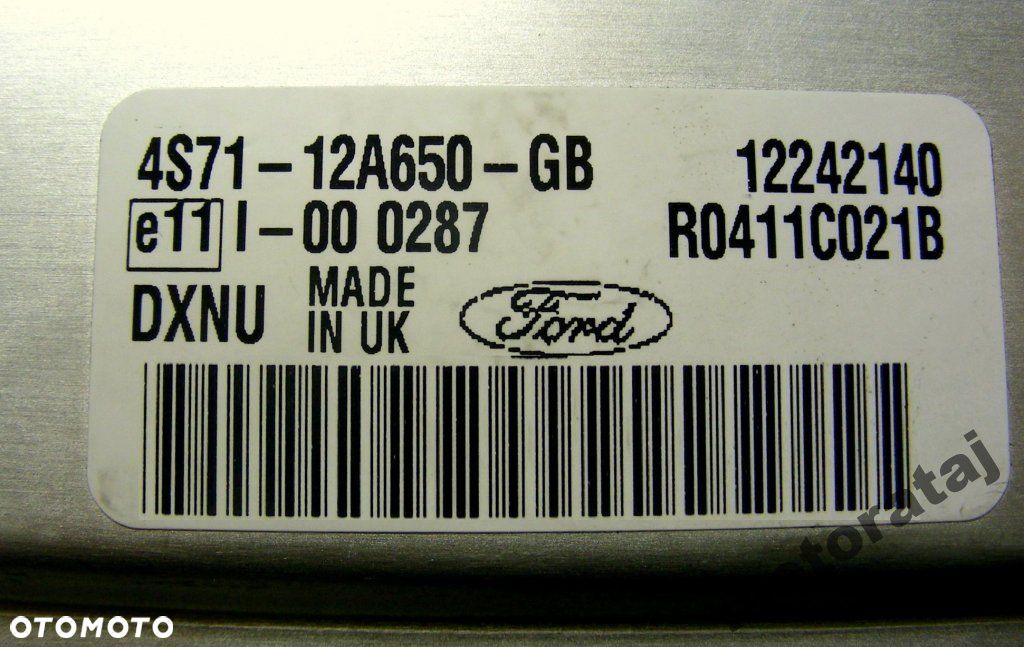 KOMPUTER FORD MONDEO 4S7112A650GB 12242140 - 1